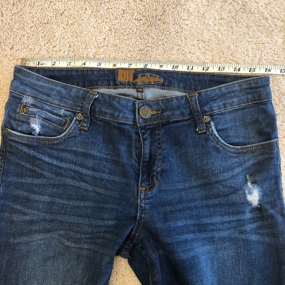 Kut From The Kloth Mid Rise Distressed Boyfriend Jeans Women's Pants - Picture 10 of 13